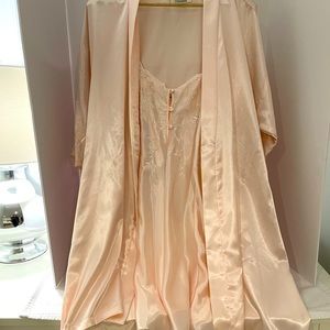 Satin Night Gown & Matching Robe